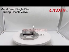 Válvula de retenção oscilante de pastilha única, vedação zero