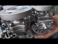 Válvula de esfera flangeada de aço inoxidável com plataforma alta