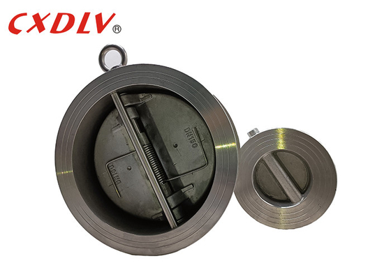 RUÍDO macio de aço inoxidável duplo PN16 do metal de Seat EPDM da válvula de verificação da placa da bolacha de H77X-150LB