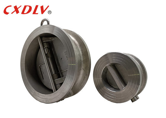 RUÍDO macio de aço inoxidável duplo PN16 do metal de Seat EPDM da válvula de verificação da placa da bolacha de H77X-150LB