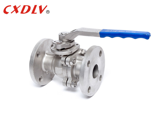 Válvula de esfera de flange de aço carbono com assento de PTFE