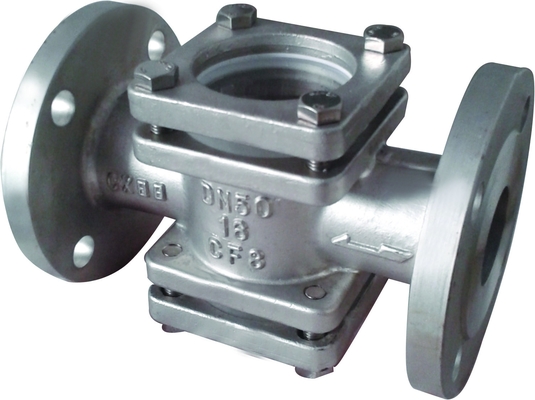 Vidro de visão de flange dupla em aço inoxidável CF8 para visualização de fluxo de alta pressão