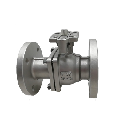 Válvula de esferas de aço inoxidável com extremidades de flange ISO TOP para gás