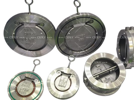 H74F válvula de controlo de placa única de aço inoxidável tipo wafer