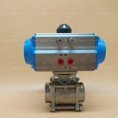 Válvula de esfera roscada NPT elétrica/pneumática em aço inoxidável/aço carbono