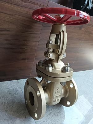 Válvula de porta de roda de mão de tronco ascendente com extremidades de flange CF8M de aço inoxidável de 150LB para controle de fluido e operação fácil