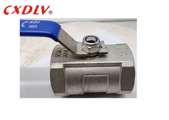 1-Piece Body SS304 Ball Valve,Seat PTFE, Class 1000 BSP Threaded Connection Manual Operation