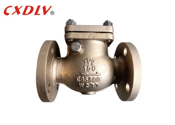 C95800 Alumínio Bronze Swing Check Valve 150LB Conexão de Flange Erguida para Marinha