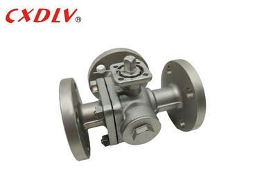 Q45F 16P T - válvula de bola da flange CF8M da maneira do porto 3 que flutua a válvula de controle alta da plataforma