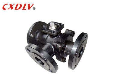 A maneira do L-porto 3 do aço de molde da extremidade da flange flangeou a válvula de bola PN16 montagem direta de 4 polegadas para a automatização