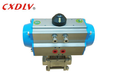 DN15 - DN100 válvula de bola operada pneumática CF8M de aço inoxidável da linha BSPT