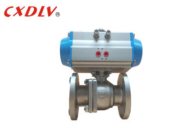 A flange do RF salta a válvula de bola atuada pneumática 12pcs com ultrapassagem manual