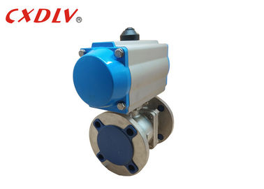 Válvula de controle atuada pneumática industrial WCB da água dos SS da válvula de bola da flange giratória