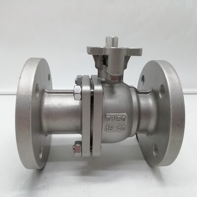 Válvula de esfera flangeada dn50 pn16 cf8m, aço inoxidável, desengordurado, oxigênio, limpo, furo completo, bola flutuante para serviço sem óleo