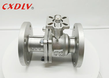 Duas partes da flange de aço inoxidável do dobro da válvula de bola furam completamente a estrutura Plateform alto