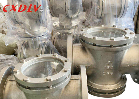 Vidro de vista de aço inoxidável reto redondo de CF8M WCB 150LB