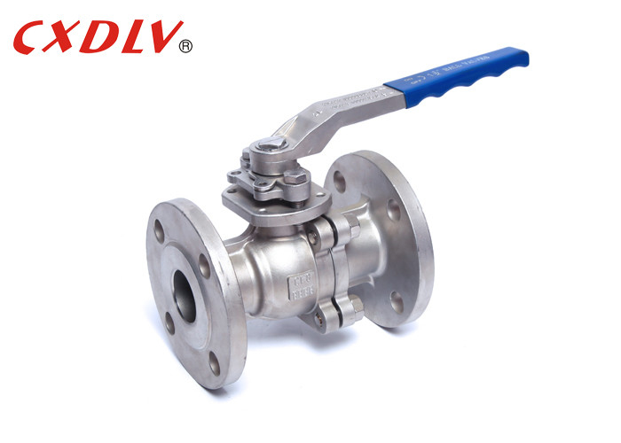 Válvula de esfera de flange DIN RF/FF/FM DN50 com válvula de manobra de corpo de 2 peças