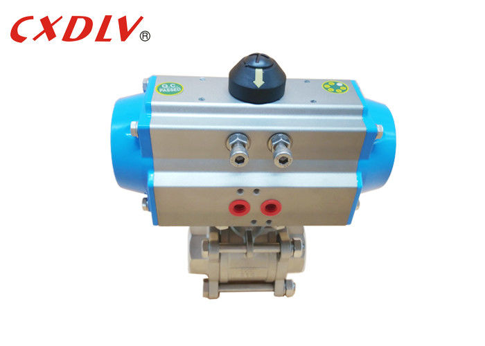 Do retorno de aço inoxidável da mola do OEM válvula completa pneumática do porto da válvula de bola