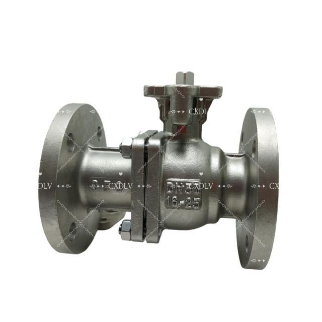 Válvula de Esfera Flangeada de Aço Inoxidável 300LB CF8 CF8M com Plataforma de Montagem Direta Válvula de Esfera Flutuante 2PC