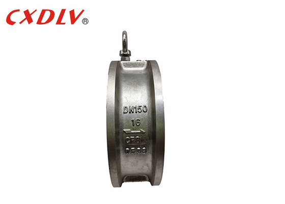 Arraste o tipo balanço duplo PN16 de aço inoxidável da bolacha da válvula de verificação da placa