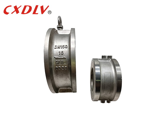 RUÍDO macio de aço inoxidável duplo PN16 do metal de Seat EPDM da válvula de verificação da placa da bolacha de H77X-150LB