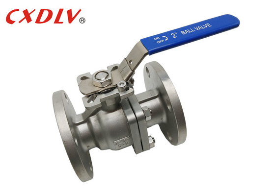 Válvula de esfera de aço inoxidável de extremidade de flange 150 LB com almofada de montagem