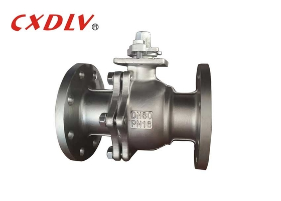 2 vias válvula de esferas de aço inoxidável DN80 bola flutuante de ligação de flange