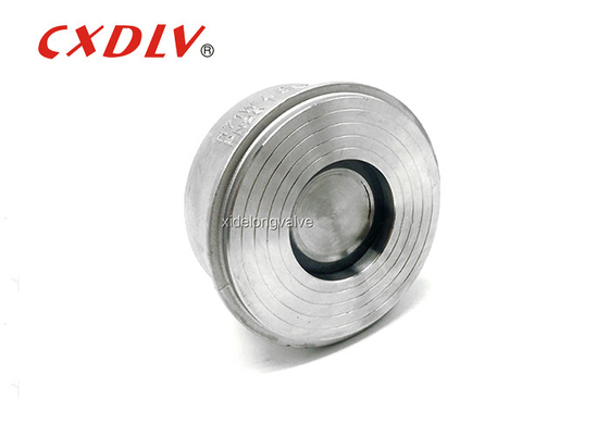Válvula de verificação dupla sem retorno de wafer de aço inoxidável 304ANSI 150LB