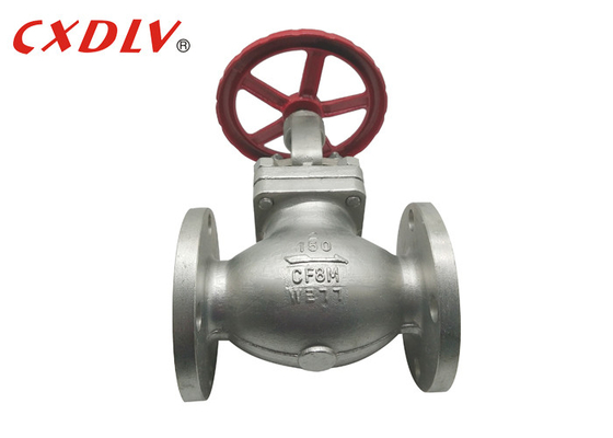 Classe API 150LB de aço inoxidável CF8M válvula de globo de flange de 8 polegadas 12 polegadas em forma de plugue