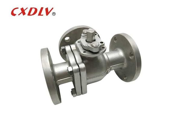 ANSI 150LB Plataforma baixa de ligação de aço inoxidável tipo T 3 Way Ball Valve Flange