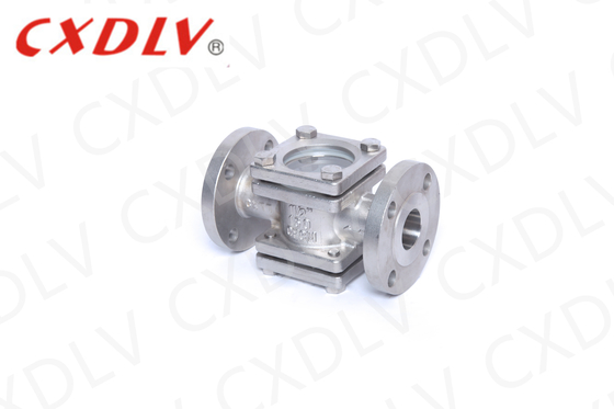 Vidro de visão de flange dupla em aço inoxidável CF8 para visualização de fluxo de alta pressão