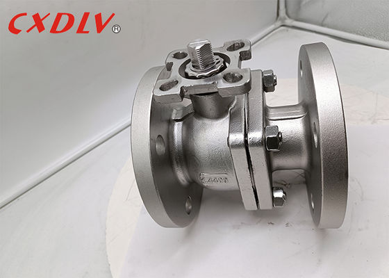 2PC válvula de esfera 1.4409 corpo PTFE assento caule nu bola flutuante DIN PN16