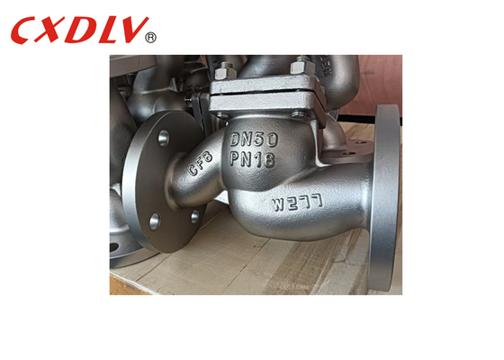 Válvula de retenção DIN de elevação Aço inoxidável DN50 PN16 Extremidades flangeadas Tipo