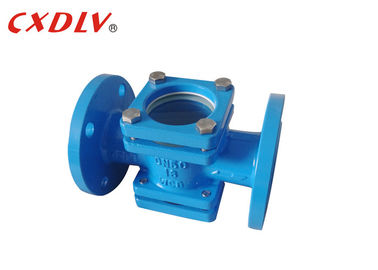 PN16 fluem azul industrial do aço de carcaça WCB do vidro de vista DN50 personalizam a cor