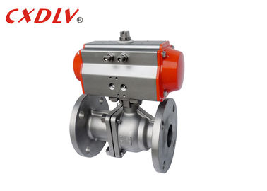 Válvula de controle atuada pneumática industrial WCB da água dos SS da válvula de bola da flange giratória