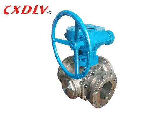 2 conexão de aço inoxidável da flange da válvula de bola CF8M da maneira DN65 com a almofada ISO5211