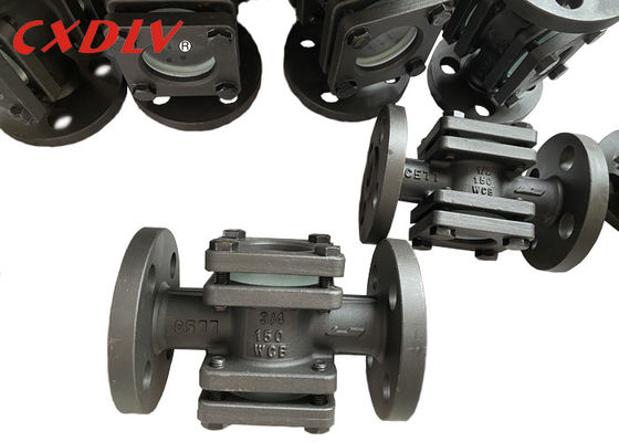 150LB WCB flangeou a conexão de vidro do RF da vista com Windows dobro